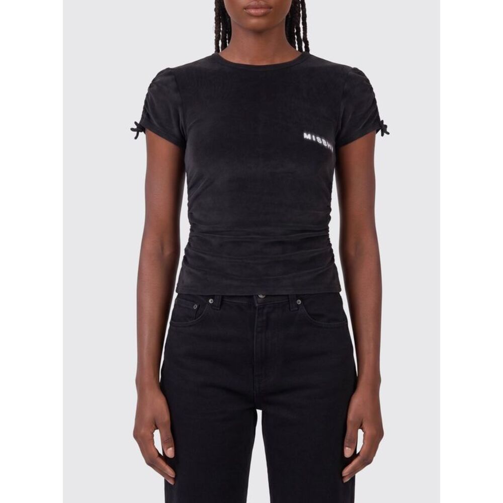 Misbhv Women Misbhv Cotton And Silk Blend Crew-Neck T-Shirt